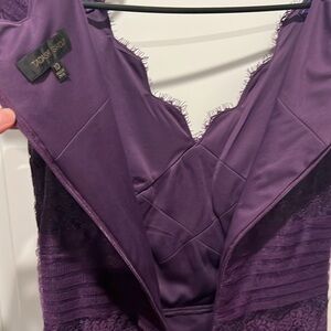 TADASHI SHOJI originally. Deep radiant purple. Lace cocktail dress.